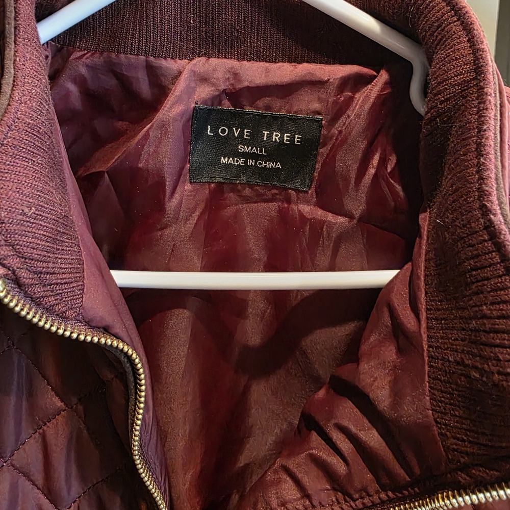 Love Tree Women's Burgundy Jacket